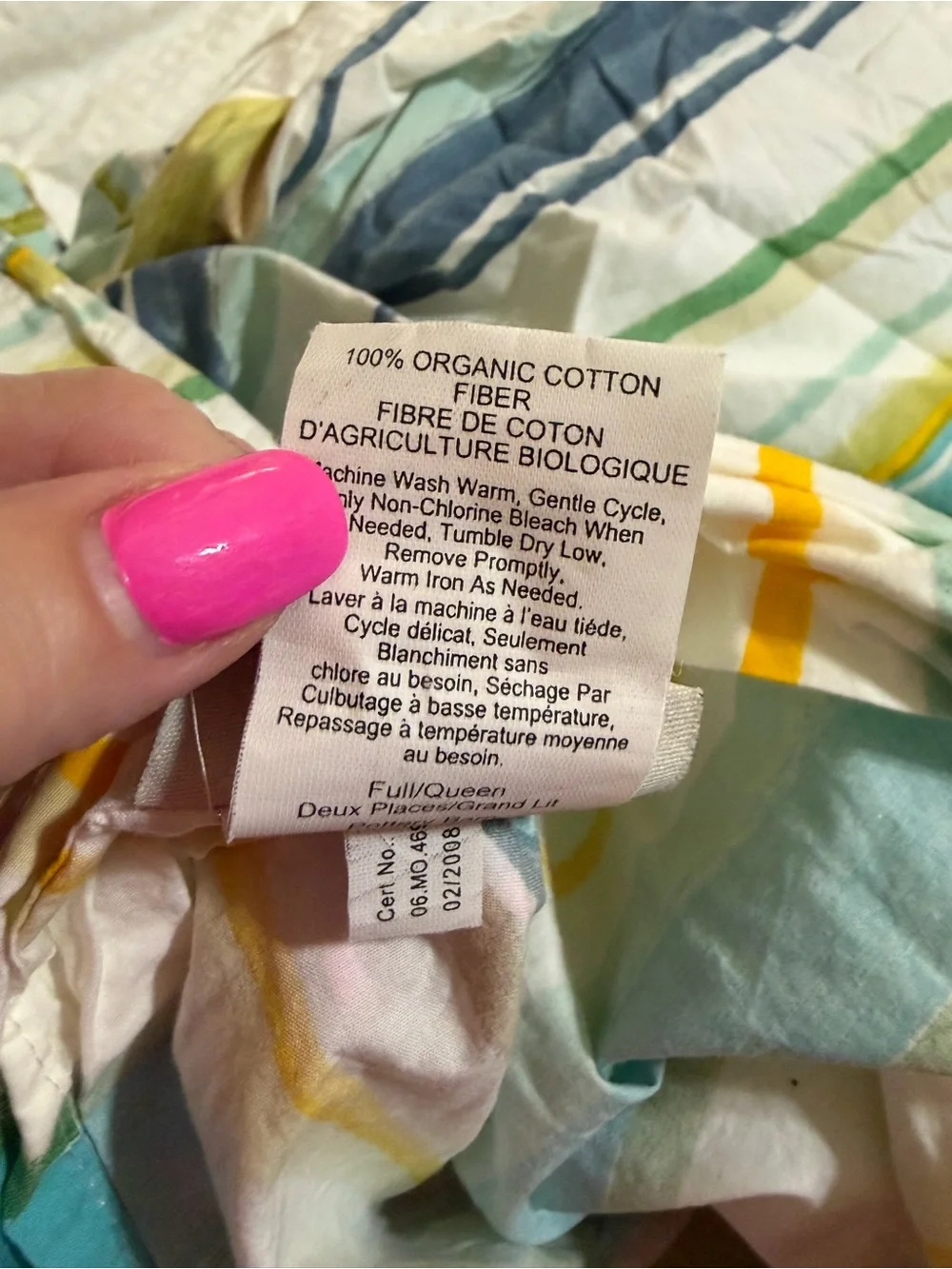 RARE POTTERY BARN stripes Full / Queen Duvet cover
